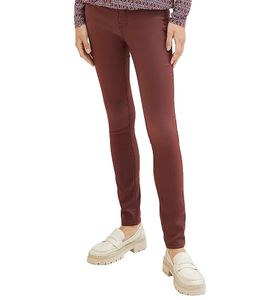 Jean skinny femme TOM TAILOR, pantalon de tous les jours à la mode au style 5 poches 99046345 rouge vin