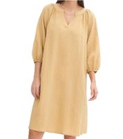 Women's Summer Dress, Blouse Dress with V-Neck, Midi Dress 933266 Yellow