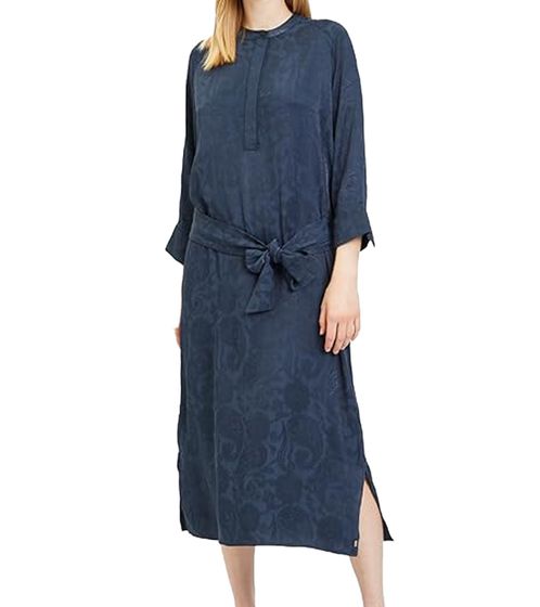 Robe d'été à manches longues et ceinture pour femme Tamaris 43110334 Bleu foncé