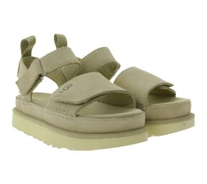 UGG Australia Goldenstar - Sandalias de plataforma con suela de EVA y cierre de velcro para mujer, de piel auténtica sostenible, color beige, 1136783-SAN