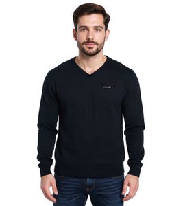 HACKETT LONDON GOLF Men's Cotton V-Neck Knit Sweater Long Sleeve Shirt HMX5000F Black HACKETT LONDON GOLF Men's Cotton V-Neck Knit Sweater Long Sleeve Shirt HMX5000F Black