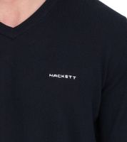 HACKETT LONDON GOLF Herren Baumwoll-Pullover Strick-Pullover mit V-Ausschnitt Langarm-Shirt HMX500D Schwarz, Blau oder Dunkelblau HACKETT LONDON GOLF Herren Baumwoll-Pullover Strick-Pullover mit V-Ausschnitt Langarm-Shirt HMX500D Schwarz, Blau oder Dunkelblau