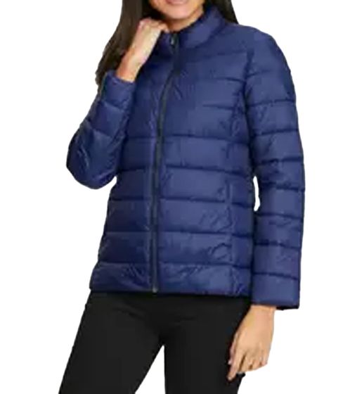 Tamaris Women's Jacket, Lightweight Quilted Jacket with Stand-Up Collar, Outdoor Jacket, 73119864, Dark Blue