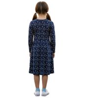 KIDSWORLD Girls' Children's Dress Cotton Dress with Allover Flowers and Star Print Summer Dress Black or Dark Blue