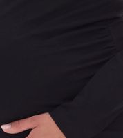 Damen Basic 2er-Pack Umstandsmoden-Kleid Pullover-Kleid Schwangerschafts-Kleid Mini-Kleid Umstandsmode 936292 Grau/Schwarz