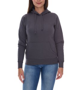 Elevate Charon Women's Hoodie, Simple Cotton Pullover with Kangaroo Pocket, 3823482 Gray