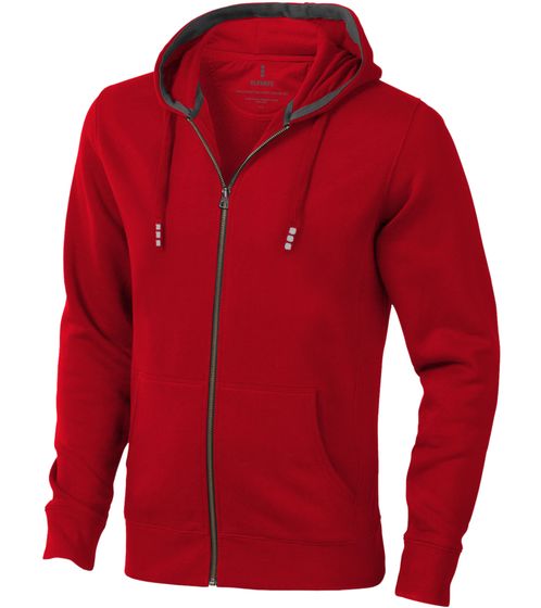 Elevate Arora Herren Sweat-Jacke mit Kapuze schlichte Baumwoll-Jacke Pullover 3821125 Rot