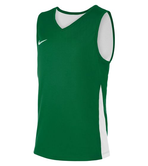 NIKE Team Kinder Basketball-Trikot für Mädchen und Jungen Sport-Shirt leichtes Trainings-Top modernes Achsel-Shirt NT0200-302 Grün/Weiß