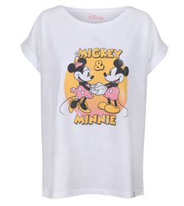 RE:COVERED X Disney T-shirt femme motif Mickey Mouse en coton col rond Blanc RCDIF2064