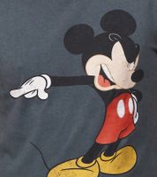 T-shirt homme RE:COVERED X Disney avec imprimé Mickey Mouse, en coton, col rond, gris, MMDIS2485