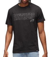 RE:COVERED X NFL PANTHERS Herren T-Shirt mit Logo-Schriftzug Baumwoll-Shirt Rundhals-Shirt MMNFL1184 Schwarz