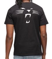 RE:COVERED X NFL PANTHERS Herren T-Shirt mit Logo-Schriftzug Baumwoll-Shirt Rundhals-Shirt MMNFL1184 Schwarz