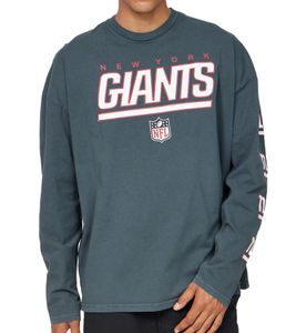 RE:COVERED X NFL New York Giants Men's Crew Neck Sweater with Logo Lettering, Everyday Cotton Sweater MMNFL1138 Gray RE:COVERED X NFL New York Giants Men's Crew Neck Sweater with Logo Lettering, Everyday Cotton Sweater MMNFL1138 Gray