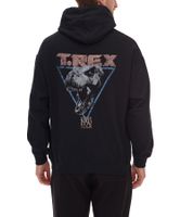 RE:COVERED X Jurassic Park Herren Kapuzen-Pullover mit "T-Rex 1993 Vintage"-Print Hoodie MMUNV2456 Schwarz