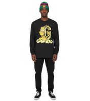 RE:COVERED X nickelodeon Herren Rundhals-Shirt mit Garfield-Druck Baumwoll-Longsleeve MMNICK323 Schwarz