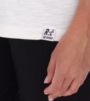 T-shirt femme RE:COVERED X Disney avec imprimé Mickey Mouse, en coton, col rond, MMDIS2587, blanc cassé