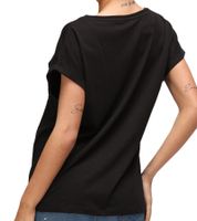 RE:COVERED X Smileyworld Choose Happy Damen T-Shirt mit Smiley Print Baumwoll-Shirt Boyfriend-Cut Rundhals-Shirt RCSMLYWD459 Schwarz RE:COVERED X Smileyworld Choose Happy Damen T-Shirt mit Smiley Print Baumwoll-Shirt Boyfriend-Cut Rundhals-Shirt RCSMLYWD459 Schwarz