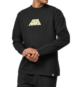 RE:COVERED X STAR WARS Herren Rundhals-Shirt mit Poster-Print Baumwoll-Longsleeve MMSTW2446 Schwarz RE:COVERED X STAR WARS Herren Rundhals-Shirt mit Poster-Print Baumwoll-Longsleeve MMSTW2446 Schwarz