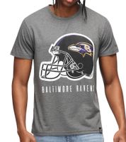 T-shirt homme RE:COVERED X NFL Ravens avec logo en coton, col rond, gris, MMNFL1187