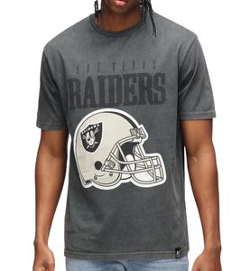 T-shirt homme RE:COVERED X NFL Raiders avec logo en coton, col rond, gris, MMNFL1189 T-shirt homme RE:COVERED X NFL Raiders avec logo en coton, col rond, gris, MMNFL1189