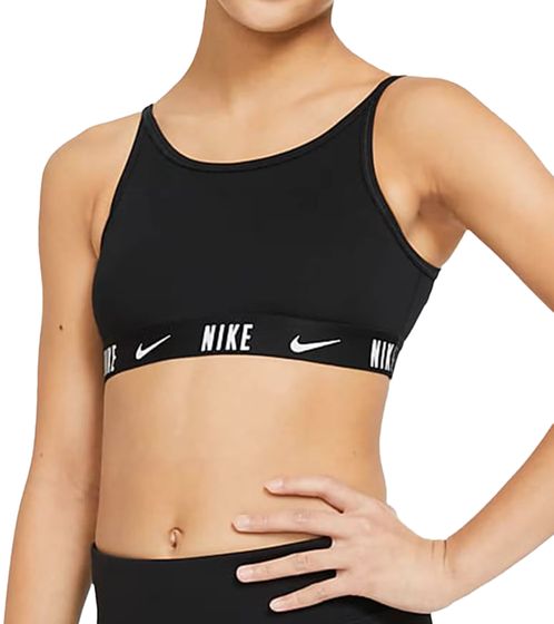NIKE Trophy Reggiseno sportivo per bambini con tecnologia Dri-FIT Bustier per ragazze adolescenti CU8250-010 Nero