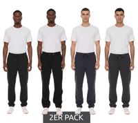 2er Pack MAUI SPORTS Herren Fleece-Hose Freizeit-Jogger Homewear Oeko-Tex 100 zertifiziert 9087474 Blau oder Grau