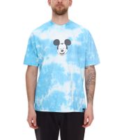 RE:COVERED X Disney Herren T-Shirt mit Mickey Mouse Print Baumwoll-Shirt Rundhals-Shirt MMDIS2787 Blau