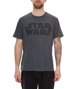 T-shirt homme RE:COVERED X STAR WARS avec logo vintage imprimé, en coton, à manches courtes, gris foncé, PCSTW1998 T-shirt homme RE:COVERED X STAR WARS avec logo vintage imprimé, en coton, à manches courtes, gris foncé, PCSTW1998