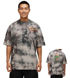 T-shirt homme RE:COVERED X CAPCOM avec imprimé Street Fighter Blanka, en coton, col rond, gris, MMDIF1880 T-shirt homme RE:COVERED X CAPCOM avec imprimé Street Fighter Blanka, en coton, col rond, gris, MMDIF1880