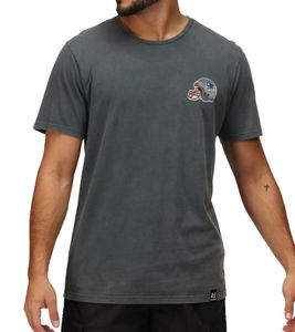 RE:COVERED X NFL Camiseta de fútbol americano de los New England Patriots para hombre, cuello redondo de algodón, RCNFL1315F, gris RE:COVERED X NFL Camiseta de fútbol americano de los New England Patriots para hombre, cuello redondo de algodón, RCNFL1315F, gris