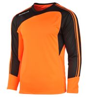 masita Kinder Fitness-Pullover mit ClimaTech+ Technologie Langarm-Shirt für Jungen und Mädchen Sport-Trikot Torwarttrikot 8516-5915J Neon-Orange/Schwarz
