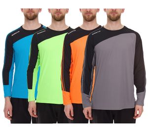 Masita Men's Fitness Pullover with ClimaTech+ Technology, Long-Sleeved Shirt, Sports Jersey, Goalkeeper Jersey 8516, Neon Orange/Neon Green/Blue or Gray