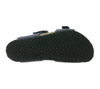 Sandalias mules para niños BIRKENSTOCK New York, fabricadas en Alemania, de piel, de ancho estrecho, color azul 87773 Sandalias mules para niños BIRKENSTOCK New York, fabricadas en Alemania, de piel, de ancho estrecho, color azul 87773