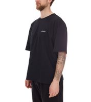 Camiseta de hombre STONES, clásica camiseta de algodón de cuello redondo con logotipo bordado, manga corta, 240 g/m², talla grande, color negro