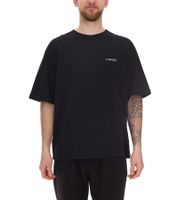 Camiseta de hombre STONES, clásica camiseta de algodón de cuello redondo con logotipo bordado, manga corta, 240 g/m², talla grande, color negro