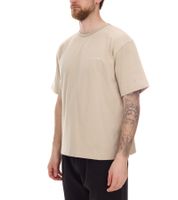 STONES Herren T-Shirt klassisches Baumwoll-Shirt mit Rundhals und Stick-Logo Kurzarm-Shirt 240gsm Oversized Beige STONES Herren T-Shirt klassisches Baumwoll-Shirt mit Rundhals und Stick-Logo Kurzarm-Shirt 240gsm Oversized Beige