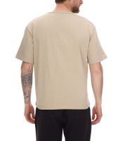 STONES Herren T-Shirt klassisches Baumwoll-Shirt mit Rundhals und Stick-Logo Kurzarm-Shirt 240gsm Oversized Beige STONES Herren T-Shirt klassisches Baumwoll-Shirt mit Rundhals und Stick-Logo Kurzarm-Shirt 240gsm Oversized Beige