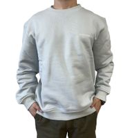 Suéter de algodón para hombre STONES, sudadera oversize moderna de 400 g/m², camisa moderna con cuello redondo y logotipo bordado, gris claro
