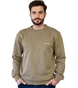 STONES men's sweater 400gsm round neck in oversized cut and made of cotton light brown STONES men's sweater 400gsm round neck in oversized cut and made of cotton light brown