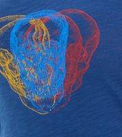 Camiseta de tirantes ROCKUPY para mujer con estampado de calavera de algodón, camisa de verano 218006 azul oscuro