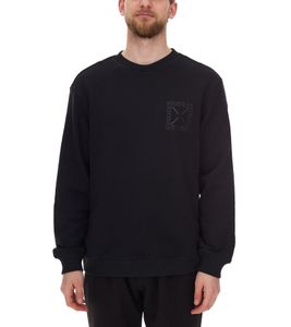 STONES Herren Basic-Pullover moderner Baumwoll-Sweater Sweatshirt Langarm-Shirt 400gsm Schwarz STONES Herren Basic-Pullover moderner Baumwoll-Sweater Sweatshirt Langarm-Shirt 400gsm Schwarz