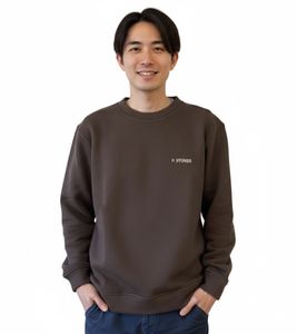 STONES Herren Pullover Baumwoll-Sweater Rundhals-Ausschnitt Oversize Schnitt Sweatshirt 400gsm Dunkel-Braun STONES Herren Pullover Baumwoll-Sweater Rundhals-Ausschnitt Oversize Schnitt Sweatshirt 400gsm Dunkel-Braun