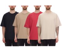T-shirt homme STONES, chemise simple en coton avec col rond et logo brodé, chemise à manches courtes, 240 g/m², oversize, rouge, noir, beige ou marron clair T-shirt homme STONES, chemise simple en coton avec col rond et logo brodé, chemise à manches courtes, 240 g/m², oversize, rouge, noir, beige ou marron clair
