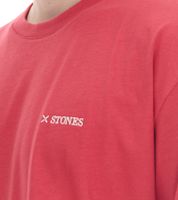 T-shirt homme STONES, chemise simple en coton avec col rond et logo brodé, chemise à manches courtes, 240 g/m², oversize, rouge, noir, beige ou marron clair T-shirt homme STONES, chemise simple en coton avec col rond et logo brodé, chemise à manches courtes, 240 g/m², oversize, rouge, noir, beige ou marron clair