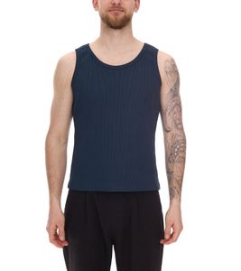 STONES Men's Tank Top, Modern Cotton Shirt, Round Neck Muscle Shirt with Ribbed Knit Structure, Undershirt, Dark Blue STONES Men's Tank Top, Modern Cotton Shirt, Round Neck Muscle Shirt with Ribbed Knit Structure, Undershirt, Dark Blue