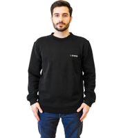 Felpa da uomo STONES con ricamo logo, pullover basic, moderno maglione in cotone 400gsm, maglia a maniche lunghe, nero Felpa da uomo STONES con ricamo logo, pullover basic, moderno maglione in cotone 400gsm, maglia a maniche lunghe, nero