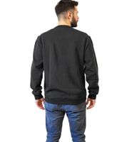 Felpa da uomo STONES con ricamo logo, pullover basic, moderno maglione in cotone 400gsm, maglia a maniche lunghe, nero Felpa da uomo STONES con ricamo logo, pullover basic, moderno maglione in cotone 400gsm, maglia a maniche lunghe, nero