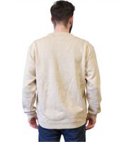 Sudadera básica STONES para hombre con bordado de logotipo, jersey moderno de algodón, camisa de manga larga, 400 g/m², color beige Sudadera básica STONES para hombre con bordado de logotipo, jersey moderno de algodón, camisa de manga larga, 400 g/m², color beige