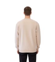 STONES men's oversized sweater, modern cotton sweater with round neck, 400gsm sweatshirt with logo embroidery, beige or light brown STONES men's oversized sweater, modern cotton sweater with round neck, 400gsm sweatshirt with logo embroidery, beige or light brown