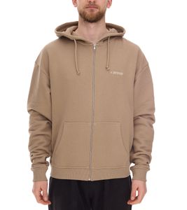 STONES men's oversized jacket, modern cotton jacket 400gsm with hood and logo embroidery, light brown STONES men's oversized jacket, modern cotton jacket 400gsm with hood and logo embroidery, light brown